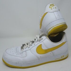 Nike Air Force 1 Low Size 14 White Varsity Maize Yellow Athletic Shoe 315122-172